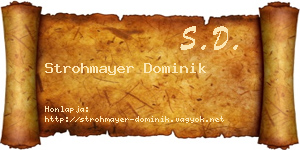 Strohmayer Dominik névjegykártya